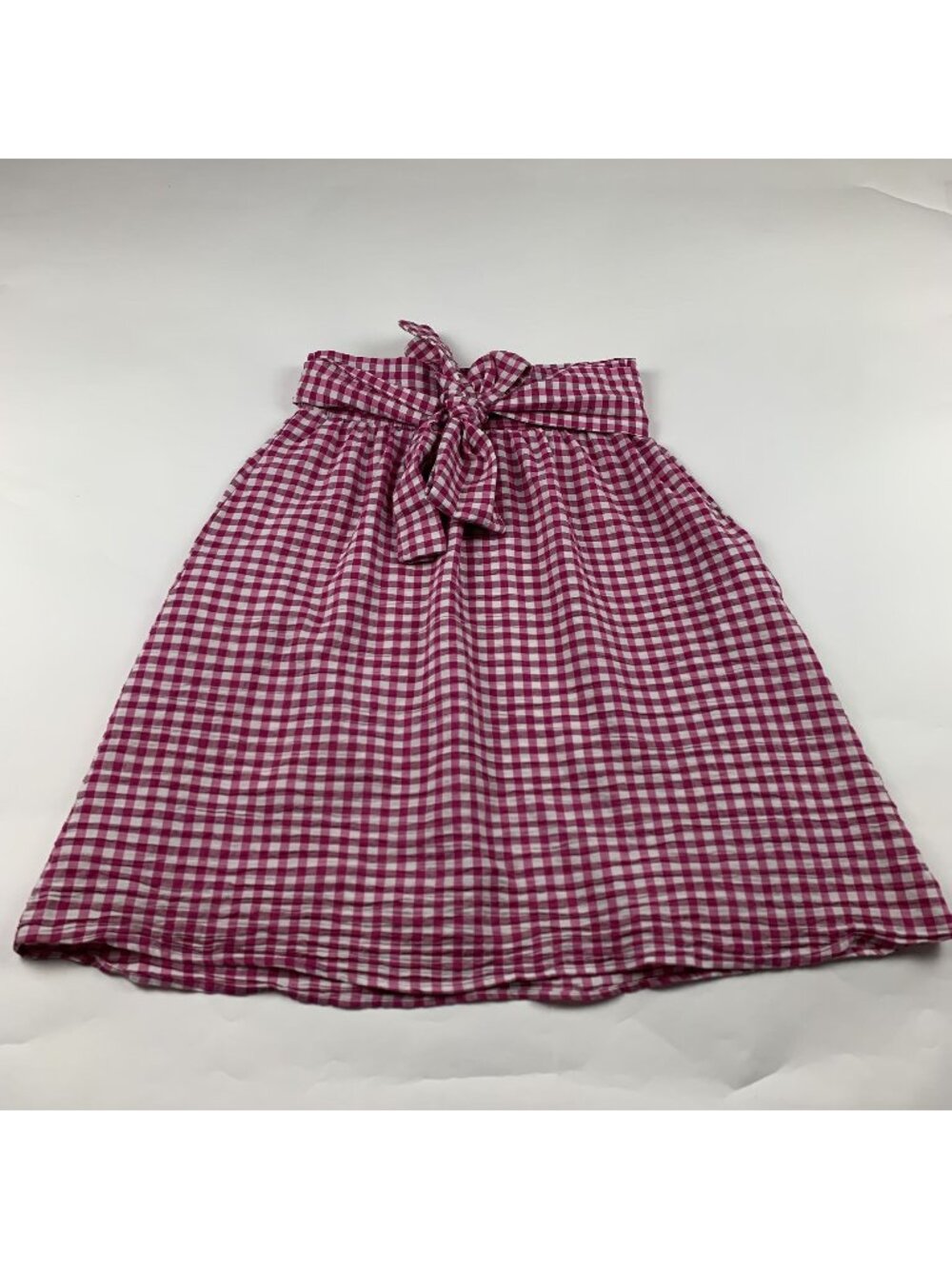 Zara Pink Gingham Checkered A-Line Skirt M
